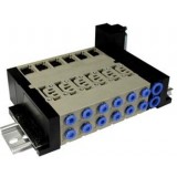 SMC solenoid valve 4 & 5 Port VZ EVV5Z3, DIN Rail Mount, Plug-in Manifold, European